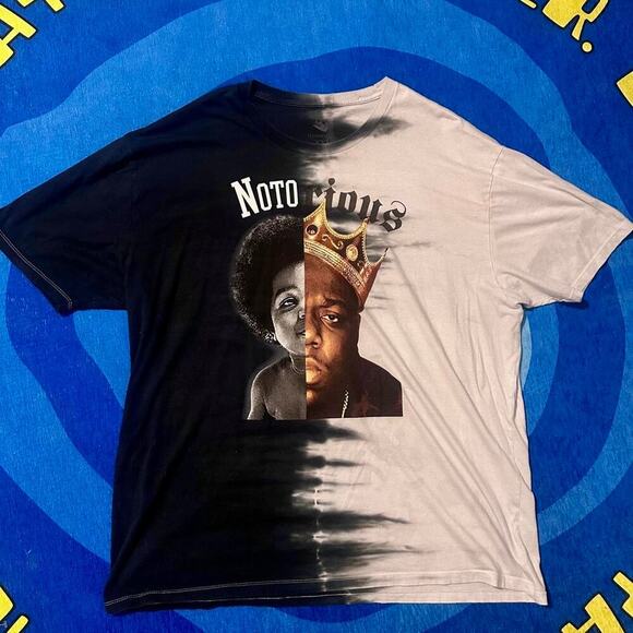 Vintage Notorious B.I.G. Split Graphic T-Shirt - Picture 1 of 5